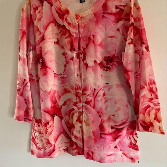 Issac Mizrahi Floral Cardigan - Picture 1 of 3